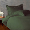 600 TC Sheet Set 15" Deep Pocket with Duvet Cover Solid Olive, Olympic Queen
