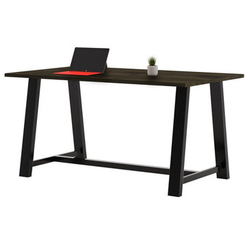 KFI Midtown 3' x 6' Wood Top Counter Height Conference Table in Espresso