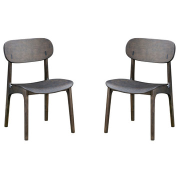 Solvang Wood Dining Chairs, Set of 2, Carbonite Finish