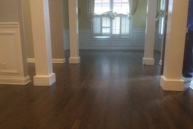 Willamette, custom color stain, hard water base finish