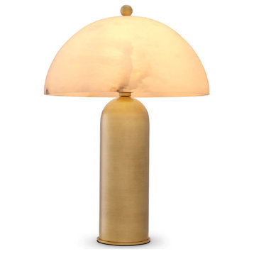 Domed Alabaster Table Lamp, Eichholtz Lorenza