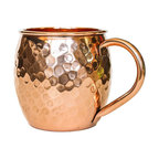 Modern Home Authentic 100% Solid Copper Hammered Moscow Mule Mug - Handmade in