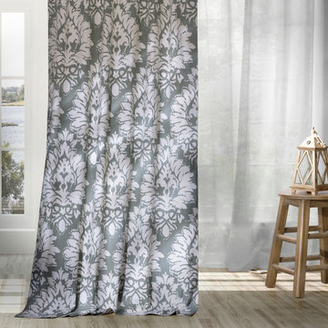 Lacuna Grey Printed Cotton Twill Curtain
