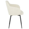 Boyne Chair, Black Metal, Cream Noise Fabric