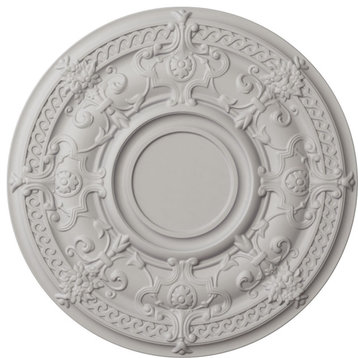 33 7/8"OD x 1 3/8"P Dauphine Ceiling Medallion, Ultra Pure White