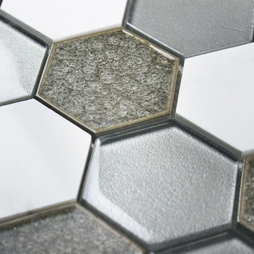 Sienna Blend Hexagon Tile, 10.35"x11.93" Sheets, Set of 11