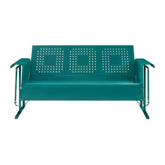 50 Most Por Outdoor Gliders For 2018 Houzz Crosley Bates Metal Sofa Glider Turquoise Outdoor Gliders