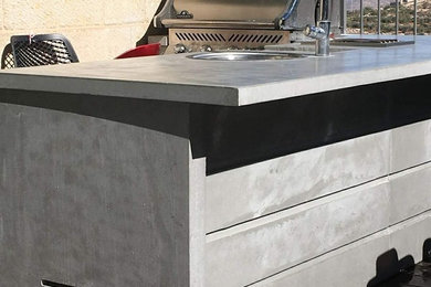 Concrete Counter tops and BBQ Island