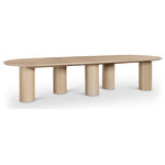 Meridian Furniture - Dolan Rubberwood and Veneer Dining Table, Oak - A sleek design and rich natural finish make the Dolan oak dining table a statement piece. Perfect for entertaining guests or family dinners, it turns your home into a gathering place. A timeless piece that will elevate any dining room, its durable oak construction ensures it will be cherished for years to come.