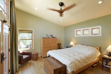 Transitional bedroom photo in Portland
