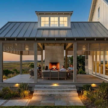 Coastal Porch Addition - Overall View