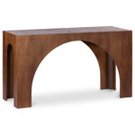 Meridian Furniture - Arch Console Table, Brown - Add form and function to your decor with this stylish brown Arch console table. A timeless piece for your living room or den, this console table is made from solid oak wood to give it durable appeal and sturdiness that lasts and lasts, even in the busiest of homes. The modern brown walnut finish instantly draws the eye and adds a contemporary touch to your room. Sized just right for use with a sofa or sectional, this table is a versatile option for your space.
