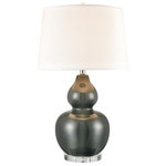 Elk Home - Elk Home H0019-8000 Leze - 1 Light Table Lamp - The Leze earthenware lamp comes in a dark grey finLeze 1 Light Table L Forest Green Round H *UL Approved: YES Energy Star Qualified: n/a ADA Certified: n/a  *Number of Lights: 1-*Wattage:150w A21 3-Way bulb(s) *Bulb Included:No *Bulb Type:A21 3-Way *Finish Type:Forest Green