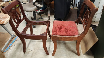 Harp back dining chair refinishing and restoration