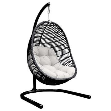 Renava Havana Outdoor Black and Beige Hanging Chair