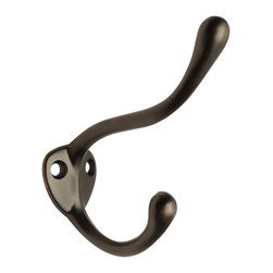 Designers Impressions - Heavy Duty Coat or Hat Hook, Oil Rubbed Bronze - Wall Hooks