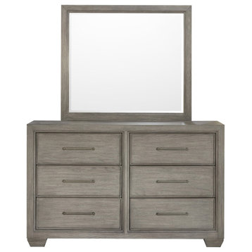 Andover 6-Drawer Dresser With Mirror by Samuel Lawrence Furniture