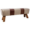 52 Inch Bench Brown Retro Moe's Home