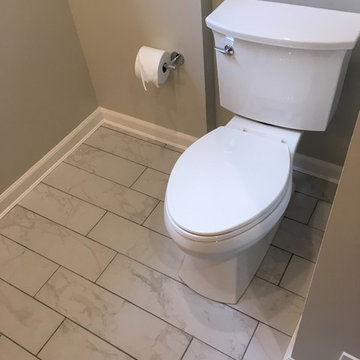 Rustic wood vessel sink bathroom
