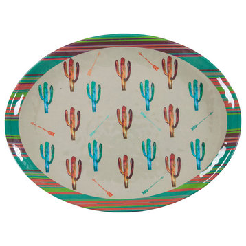 Cactus Design Melamine Serving Platter