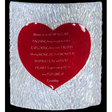 7 Wide Personalized Heart Panel