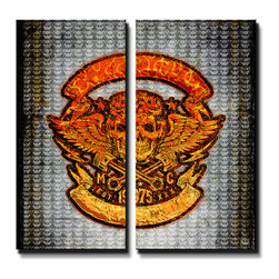 Ready2HangArt - "Born2BWild"XIII" Canvas Wall Art, 40"x20", 2-Piece Set - Prints And Posters