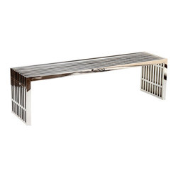 Large Slatted Bench - Products