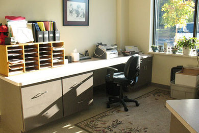 Inspiration for a contemporary home office remodel in Providence