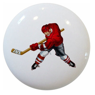 Ice Hockey Fluorescent Drawer Pulls With Screws: Round 4 Pack Glow In The Dark Knobs For...
