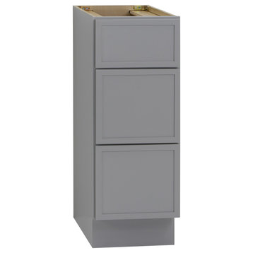 12" W Birch Plywood Single Base 3 Drawers Storage Cabinet