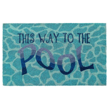 Natura This Way To The Pool Outdoor Mat, Water, 2' X 3'