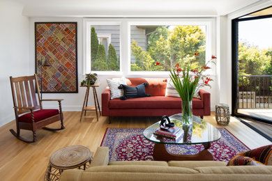 Inspiration for a transitional living room remodel in Seattle