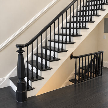 Traditional Staircase & Railing w/ Balusters