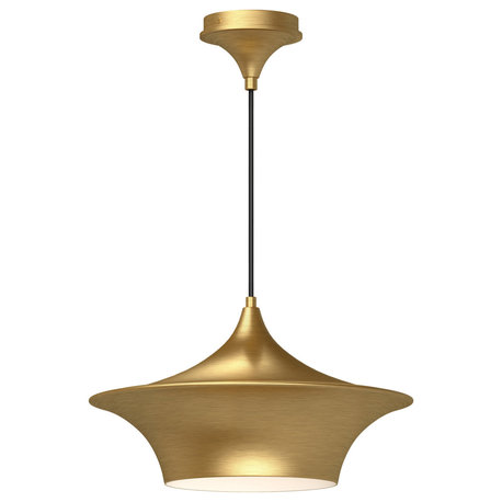 Emiko Pendants, Brushed Gold D16"xH9-1/4"