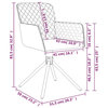 vidaXL Dining Chair 2 Pcs Modern Accent Upholstered Chair Light Gray Velvet