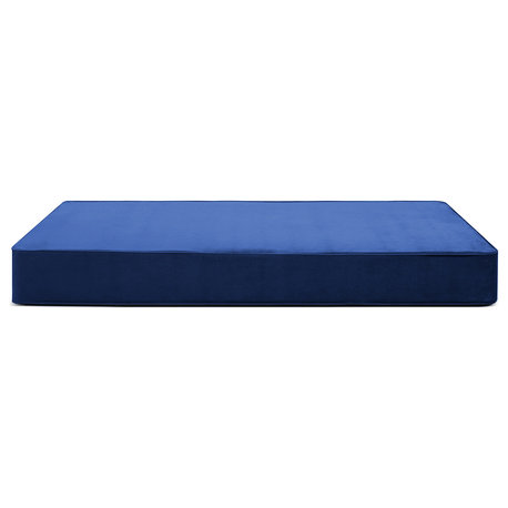 Reversible Daybed Twin Mattress Cover, Navy Blue Velvet, 9"