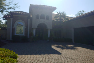 Inspiration for a mediterranean home design remodel in Charleston