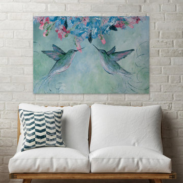 "The Singing Birds" Painting Print on Wrapped Canvas