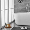 Chanel 59" Soaking Single Slipper Bathtub, Glossy White