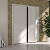 Plantation Bi-fold Closet Door, Louver/Louver, White, 1"x24"x80"