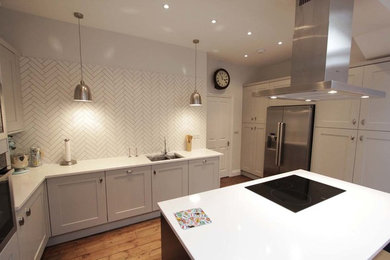 Contemporary kitchen in Hertfordshire.