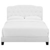 Modway Amelia Full Modern Style Faux Leather Bed in White Finish