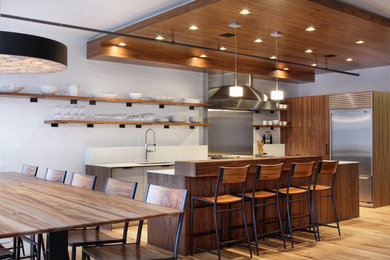 Inspiration for an industrial kitchen remodel in New York