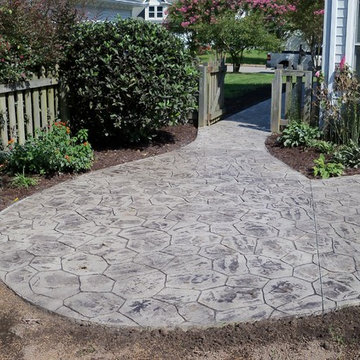 Stamped Concrete Patio & Walkway