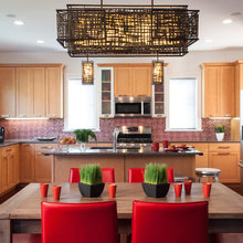 Red backsplash