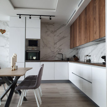 Кухня в современном стиле, ЖК Лазурные Небеса, г. Казань