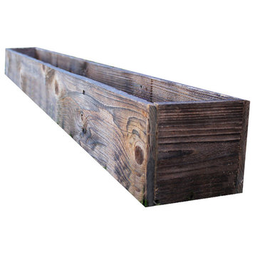30" Rustic Planters Box, Tall Version, Aged Rustic, 6"