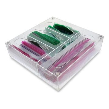 OnDisplay Luxe Acrylic Kitchen Drawer Zip Food Storage Bag Organizer - Food Bag