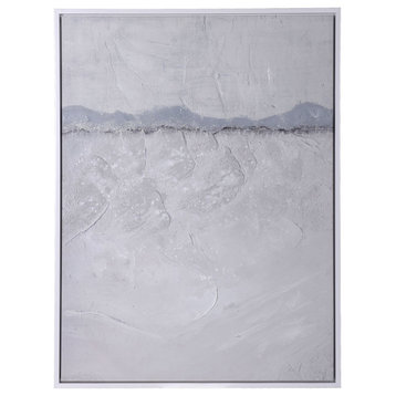 Silky Horizon Hand Painted Framed Canvas 36"Wx48"H2"D