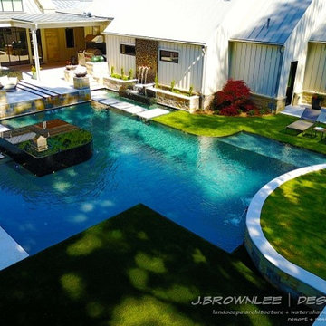 Lightstreams Gold Iridescent Metal Blue Pool and Spa